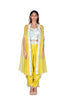 Dhoti Pants and Organza Throw with Bustier